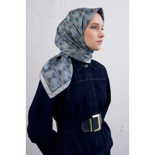 Armine Klasik Desenli Saf Ipek Twill Eşarp 9410D 36