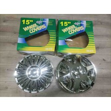 Jant Kapağı 13- 14- 15 -16 Inç 4 Adet   ABS plastik  krom metalik boyali Kapak