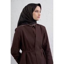 Armine Klasik Desenli Saf Ipek Twill Eşarp 9408D 83