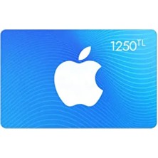 App Store & iTunes Hediye Kartı 1250 TL Değerinde Online Kullanım İçin Tüm Mağazalarda Geçerli