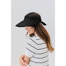 Mikro Kumaş Fermuarlı Ayarlanabilir Sporcu Koşu ve Tenis Şapkası Y25730-30 Siyah