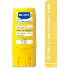 Mustela Güneş Koruyucu Stick SPF 50+ Avokado Yağlı 9 ml Tüm Cilt Tipleri İçin Uygun