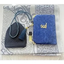 Life Styling Damat Bohçası Seti Yıkanabilir Pamuklu Malzemeden Lacivert Renkli Seccade ile Şık İbadet Deneyimi