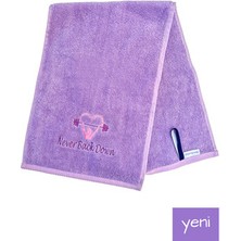 Denizli Cotton Nakışlı Sporcu Havlusu Pamuklu, Anti Bakteriyel, Ter Emici Fitness Plates Boks Tenis Spor Havlusu