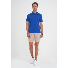 Efor Erkek Comfort Fit Modal Karışım Kısa Kol Casual Koyu Mavi Polo Yaka Tişört Ts 903