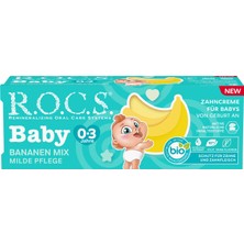 Rocs Baby Süt Dişler Için  Muz Püresi 0-3 Yaş Diş Macunu 45 ml