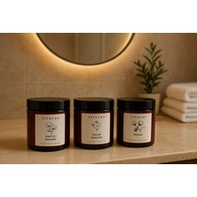 Ftrk Store Kulak Pamugu ve Makyaj Pamuğu İçin 500 ml Plastik Amber Kavanoz Banyo Düzenleyici