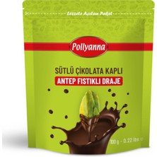 Pollyanna Antep Fıstıklı Draje 100 gr Sütlü Çikolata Kaplı Aromalı Hediye Çikolata