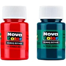 Modellino Nova Color 2'li Kumaş Boyası Forma Tişört Tekstil Çanta Boyası 30CC Renk Seçenekleri ile