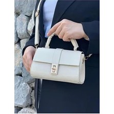 Nora Model Krem Kadın El ve Omuz Çantası