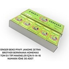 Singer Beko Janome Pfaff Bindallı 11-14-16 Iğne Seti 30 Adet Dikiş Makine Iğnesi Aa Kalite