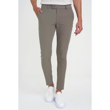 Efor Erkek Slim Fit Yan Cepli Düz Esnek Pamuk Casual Vizon Pantolon P 1144