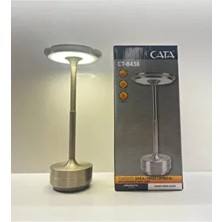 CT-8438 Toronto Şarjlı 3 Renk Dokunmatik Masa Lambası Silver