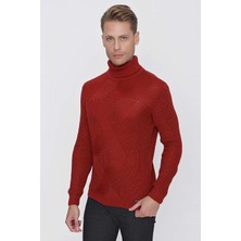 Efor TR 850 Slim Fit Bordo Klasik Triko