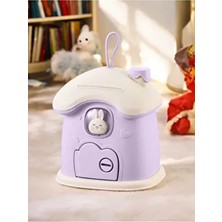 Evstyle Lila Ev Kumbara Sevimli Desen ile Çocuklara Uygun Hediye Fikri ve Dekoratif Kullanım