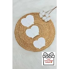 Lumos Trade Unisex Bebek Yenidoğan Penye Organik Pamuklu Eldiven 3 Çift Set Beyaz Renk