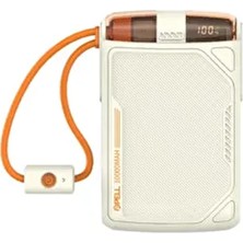 Pell PL-F01 Dijital Ekran Ultra 10.000 mAh Kapasiteli 22.5W Turbo Şarj Cihazı Bej Renkli Güç Kaynağı