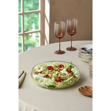 Selen Concept Simge Model Büyük Boy El Yapımı Cam Salata Kasesi