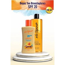 Beyaz Ten Bronzlaştırıcı SPF20 200ML -Amber Duş Jeli 400ML