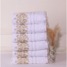 Özdilek Seda Simli Nakışlı 50*90 Havlu 6lı Gold