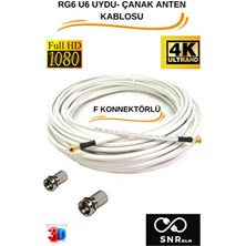 30 Metre 64 Tel Rg6/u6 Full Hd 3D 4K Anten Tv Uydu Lnb Kablosu ( F Konnektörlü Tak Çalıştır )