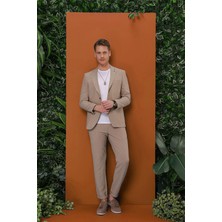 Efor Erkek P 1113 Slim Fit Bej Spor Pantolon