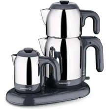 A353 Mia Çay ve Kahve Makinesi - Inox/füme / 1600 Watt / 1,7 Lt