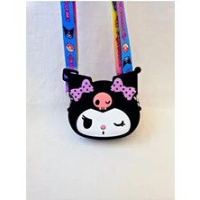 Beyaz Dükkan Kuromi Silikon Çanta Polyester Materyal ile Ayarlanabilir Askılı Şık Tasarım