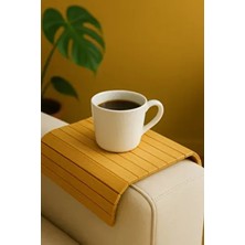 Katlanabilir Bambu Koltuk Kenarı Tepsi – Yan Sehpa ve Amerikan Servis 45X32 cm