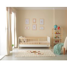 Remy - Mdf Başlıklı Yuvarlak Çıtalı Karyola