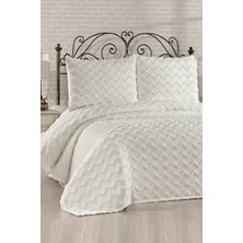 Çeyiz Diyarı Lumpa 3 Parça Çift Kişilik Pike Takımı Krem