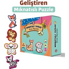 Çocuk Akademi Mıknatıslı Puzzle Serisi Orman Hayvanları 2+ Yaş Eğlenceli Tasarım 32 Parça