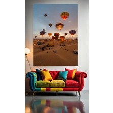 Özkacar Group Uçan Balonlar ve Huzur Ev Duvar Salon Güzellik Salonu Ofis Dükkan Dekarasyon Kanvas Tablo