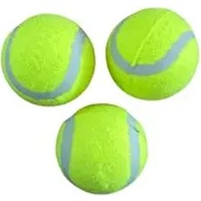CKSpor Kedi ve Köpekler İçin 3'lü Tenis Topu Paketli Oyun Topu Yeşil Renkli Eğlenceli Malzeme