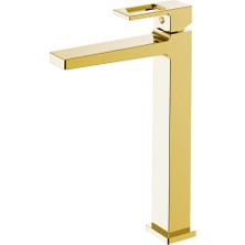 Valtemo Parlak Gold Uzun Çanak Lavabo Bataryası