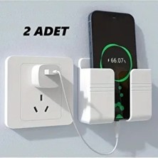 2 Adet Yapışkanlı Duvara Monte Telefon, Kumanda Tutacağı. Duvara Yapışmalı, Telefon Tutacağı. 2 Adet