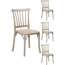 4 Adet Violet Cappucino Sandalye / Balkon-Bahçe-Mutfak