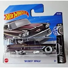 '58 Chevy Impala 2025 Rod Squad Serisi 1:64 Klasik Model Araba 8/10