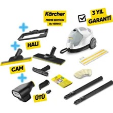 Sc 4 Easyfix Prime Paket Buharlı Temizlik Makinesi, Halı, Cam ve Dikey Ütü Aparatı Dahil - Beyaz
