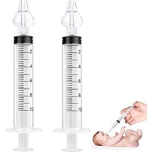 2'li Şırıngalı Bebek Burun Yıkama Enjektörü Nazal Aspiratör Temizleme Aparatı