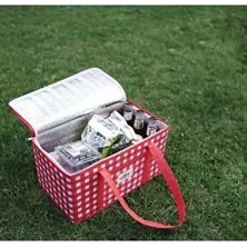 Helen's Home 15 Lt Termal Kamp ve Piknik Yemek Taşıma Çantası Kırmızı Yüksek Kaliteli Malzeme ile Soğutucu Özellik