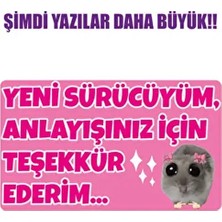Acemi Sürücü Yeni Sürücü Sticker 22X13 cm Su Geçirmez Sticker Araba Motor Duvar Cam Etiket Sticker