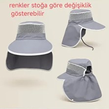 Fötr Şapka Ense Korumalı Fötr Yazlık Park Bahçe Doğa Yürüyüşü Plaj Şapkası Fötör Fütür Fötür Fötr