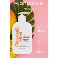 Vücut Losyonu Mango Mania, Vegan Besleyici Vücut Kremi, Nemlendirici Kadın Vücut Bakımı, 300 ml