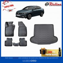 Fiat Egea Sedan 3D Havuzlu Paspas ve Bagaj Havuzu 2016 Model Uyumlu
