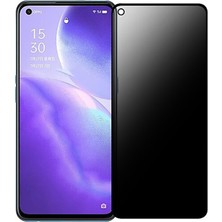 Oppo Reno 6 Uyumlu Privacy Ön Koruma Hayalet Seramik Nano Ekran Koruyucu (Siyah)