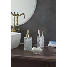 Selen Concept Kafes Model El Yapımı Cam Banyo Seti 3'lü Takım