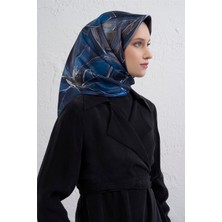 Armine Çiçek Desenli Saf Ipek Twill Eşarp 9406D 83