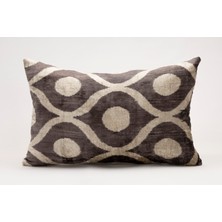 Ipek Kadife Ikat Dekoratif Kırlent Kılıfı