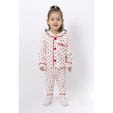 Mini Kalp Baskılı Kız Bebek Pjama Takım